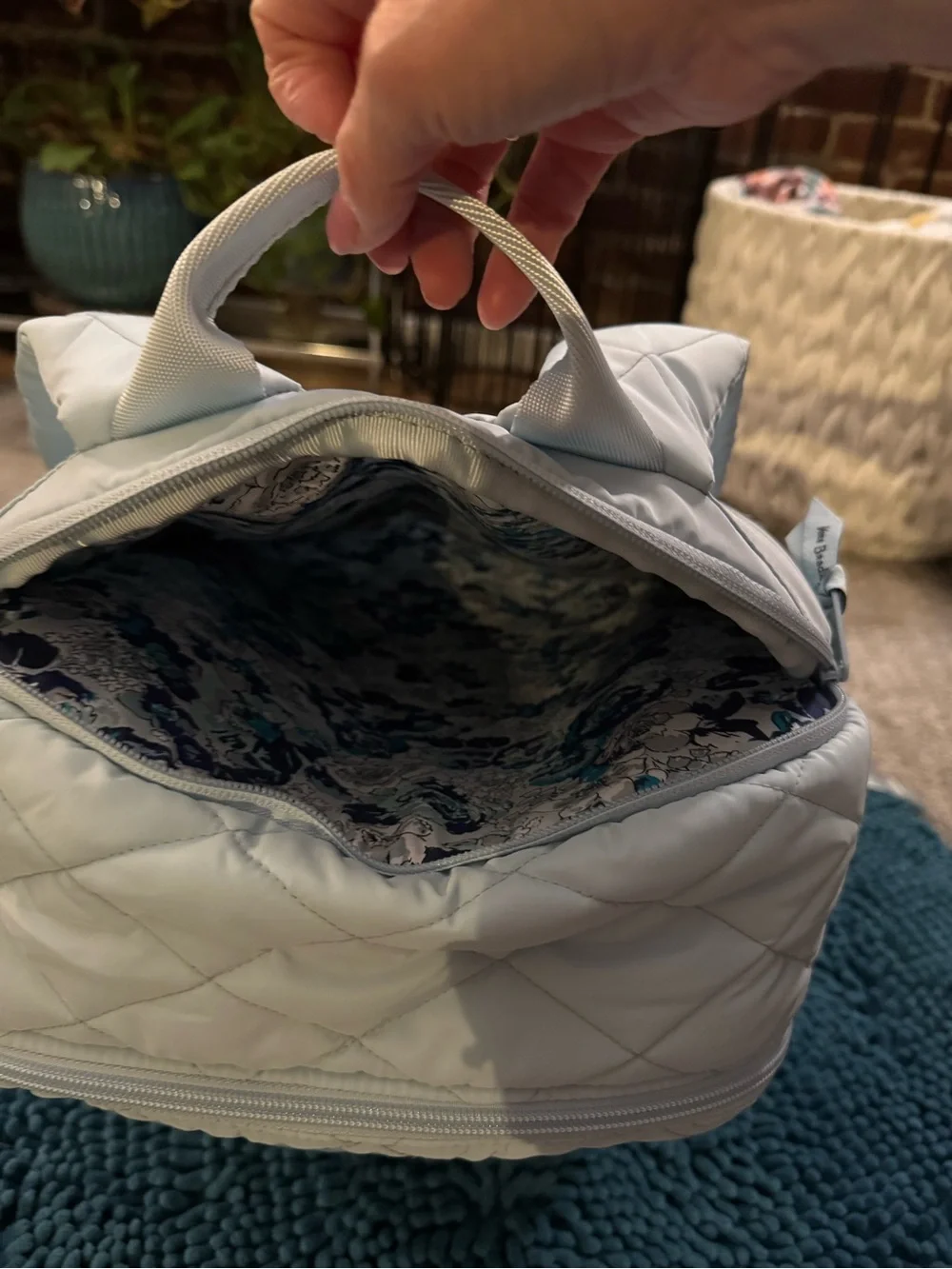 Vera Bradley Quilted Blue Backpack
